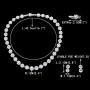EVER FAITH Silver-Tone Round Cubic Zirconia Birthstone Row Necklace Earrings Set