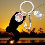 UJIMS Fishing Hook Keychain with Fish Charm Fish Lover Gift for Dad Husband Boyfriend Fisherman Jewelry Fishing Lure Gifts