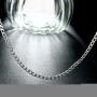Metmejiao 4mm Curb Mens Necklace Silver Chain Flat Cuban Silver Jewelry - Neck Link Chains Unisex Solid Sterling Silver Chain Necklace (24)