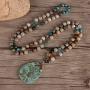 YGLINE 8MM Healing 108 Rosary Prayer Mala Beads Chakra Bracelet Necklace