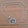 Norse Viking Jewelry Celtic Yggdrasil Tree of life Bonsai Pagan silver pewter Mens pendant necklace charm Protection Amulet for men women boys girls Unisex