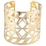 Lux Accessories Gold Tone Aztec Style Geo Cutout Bracelet Cuff