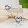 ERLUER 925 Sterling Silver Mickey Mouse Stud Earrings Cubic Zirconia for Women Girls Wedding Jewelry Earring (Heart Mickey Earrings)
