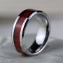 Couple Ring Bridal Set His and Hers Women 10k White Gold Filled Heart Garnet CZ Men Tungsten Carbide Band 10k Wedding Ring Band Set