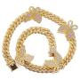 QNNY 12mm Butterfly Bracelet Necklace for Men Women 8 18 20 24 Inch Cuban Chain Link 18K Gold Plated Iced Out Miami Hip Hop Jewelry