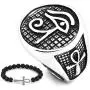 Gungneer Eye of Ra Ankh Cross Ring for Men Biker Accessory Stainless Steel Egyptian Eye Jewelry Talisman Gift Gungneer Eye of Ra Ankh Cross Ring for Men Biker Accessory Stainless Steel Egyptian Eye Jewelry Talisman Gift