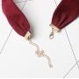 FXmimior Women Vintage Necklace Red Suede Handmade Layered Bar Party Wedding Necklace Jewelry For Women