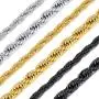 Richsteel Hip Hop Rope Chain Necklace for Men Women 3mm/6mm Wide Stainless Steel/18K Gold/Black Plated Link Chain Rock Hippie Jewelry(with Gift Box) Richsteel Hip Hop Rope Chain Necklace for Men Women 3mm/6mm Wide Stainless Steel/18K Gold/Black Plated Link Chain Rock Hippie Jewelry(with Gift Box)