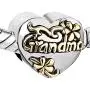 LovelyJewelry Grandma Family Charm Heart Floral Beads for Bracelet LovelyJewelry Grandma Family Charm Heart Floral Beads for Bracelet