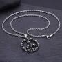 starchenie Peace Sign Pendant of Skull Necklace Stainless Steel Punk Jewelry for Men