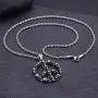 starchenie Peace Sign Pendant of Skull Necklace Stainless Steel Punk Jewelry for Men