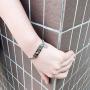linnalove Shining Diamond Cutting Medical Alert id Bracelet for Women
