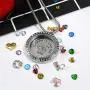 30mm Stainless Steel Living Memory Floating Locket Necklace Pendant with Charms and 24 Birthstones, Best Gifts for Women Girls 30mm Stainless Steel Living Memory Floating Locket Necklace Pendant with Charms and 24 Birthstones, Best Gifts for Women Girls