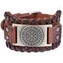 fishhook Norse Viking Vegvisir Compass 24 Amulet Runes Talisman Bangle Leather Bracelet fishhook Norse Viking Vegvisir Compass 24 Amulet Runes Talisman Bangle Leather Bracelet