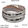 VONRU Leather Cuff Bracelets for Women - Wrap Bracelet Charm Boho Jewelry for Women Handmade Casual Braided Magnetic Bracelet Friendship Gift for Teen Girls (Grey Leopard Crystal Bracelet) VONRU Leather Cuff Bracelets for Women - Wrap Bracelet Charm Boho Jewelry for Women Handmade Casual Braided Magnetic Bracelet Friendship Gift for Teen Girls (Grey Leopard Crystal Bracelet)