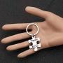 CYTING Stainless Steel Burrito Taco Taquito Matching Puzzle Piece Keychain Set Family Jewelry Gift for Dad mom Son/Daughter