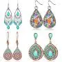 4 Pair Bohemian Vintage Earrings Dangle Drop Earring Jewelry Accessories for Women Girl Supplies 4 Pair Bohemian Vintage Earrings Dangle Drop Earring Jewelry Accessories for Women Girl Supplies