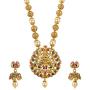 MUCH-MORE Gold Tone Pearl Temple Jewelry Polki Necklace Set Indian Traditional Jewelry (PN-2394)