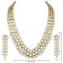 Aheli Indian Bollywood Style Wedding Party Faux Kundan Necklace with Earrings Set Ethnic Fashion Jewelry for Women