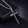 Cross Necklace for Men Boys Cross Pendant STRENGTH Bible Verse Stainless Steel Necklace