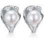 Stunning Flawless Pearl Stud Earrings & Silver Chain Pendant Set| Impeccable Quality Natural, Flawless Freshwater Pearl & 925 Sterling Silver| The Most Unique Fashion Jewelry Set All Women Must Have