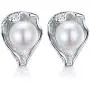 Stunning Flawless Pearl Stud Earrings & Silver Chain Pendant Set| Impeccable Quality Natural, Flawless Freshwater Pearl & 925 Sterling Silver| The Most Unique Fashion Jewelry Set All Women Must Have