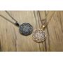 MPRAINBOW Gold Stainless Steel Gold Sri Yantra Sri Chakra Sacred Geometry Talisman Pendant Necklace