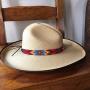Mayan Arts Hat Band, Beaded Hatband Southwestern Cowboy or Cowgirl Hats, Leather Ties, Handmade in Guatemala 7/8 Inches x 21 Inches