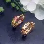 Women Silver Earrings Rose Gold Earring Garnet Peridot Amethyst Morganite Ideal Gift Choice
