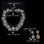 BriLove Womens Tribal Ethnic Crystal Mix-Shape Cluster Statement Necklace Dangle Earrings Set