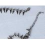 Alilang Choker Chain Necklace Crystal Rhinestone Punk Panther Goth Silvery Tone