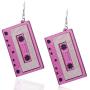 Punk Style Retro-Earrings with Cassette Tape Funky Dangle Earring Set by SL SWEETLOVEJEWELRY