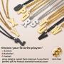 GoldChic Men Initial Letter Necklace,Stainless Steel/18K Gold Plated/Black Rhodium Plated SablonUp Jersey Athletes Alphabet Necklace with 4mm Adjustable Cuban Chain 22''+2'' Sport Jewelry,with Gift Box