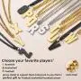 GoldChic Men Initial Letter Necklace,Stainless Steel/18K Gold Plated/Black Rhodium Plated SablonUp Jersey Athletes Alphabet Necklace with 4mm Adjustable Cuban Chain 22''+2'' Sport Jewelry,with Gift Box