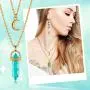 Yaomiao 8 Pieces Layered Crystal Moon Necklace Crescent Moon Choker with Healing Stone Pendant Pointed Hexagonal Healing Crystal Gemstone Necklaces for Women Girls Yaomiao 8 Pieces Layered Crystal Moon Necklace Crescent Moon Choker with Healing Stone Pendant Pointed Hexagonal Healing Crystal Gemstone Necklaces for Women Girls