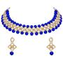 Aheli Elegant Indian Faux Kundan Studded Necklace Earring Set Bollywood Wedding Party Wear Ethnic Fashion Jewelry for Women