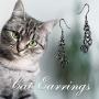 Sterling Silver Horse/Cat Earrings Irish Celtic Knot Cat/Horse Dangle Drop Earrings Good Luck Cat/Horse Jewelry Gifts For Women