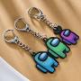 COMTRUDE Among Us Keychain, Premium Stainless Steel Amongus Game Keychain for Strategy Casual Game Lovers