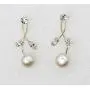 Faship Gorgeous CZ Crystal Freshwater Pearls Floral Necklace Earrings Set Faship Gorgeous CZ Crystal Freshwater Pearls Floral Necklace Earrings Set