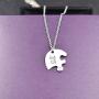 Charm.L Grace 3 Piece of Big Sis Middle Sis Lil Sister Necklace Keychain Set Heart Shape Puzzle