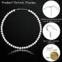 Faux Pearl Jewelry Set Simulated Pearl Necklace Bracelet Earrings for Women Girls Faux Pearl Jewelry Set Simulated Pearl Necklace Bracelet Earrings for Women Girls