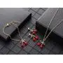 Buyless Fashion Girls And Women Cherry Jewelry Set Red Cherry Dangle Earrings Necklace And Bracelet Buyless Fashion Girls And Women Cherry Jewelry Set Red Cherry Dangle Earrings Necklace And Bracelet