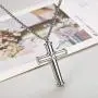 LOYALLOOK Stainless Steel Cremation Jewelry Hawser Cross Pendant Memorial Ashes Urn Necklace for Women Men