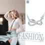 Unendlich U Solid 925 Silver Jewelry Dolphin Infinity Symbol Earrings Bracelet Necklace