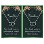 Your Always Charm Friendship Necklace for 2 Best Friend Necklace Two Interlocking Infinity Double Circles Pendant Necklace for Friends