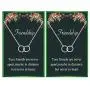 Your Always Charm Friendship Necklace for 2 Best Friend Necklace Two Interlocking Infinity Double Circles Pendant Necklace for Friends