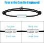 Customize Attraction Rope Braided 2pcs Bracelets with Magnetic Bells 4 Sides Engraved Perfect Jewelry Gift for Couple,Familier,Sisters,Bestfriends