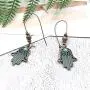 BELUCKIN Antique Green Bronze Fatima Hamsa Hand Drop Dangle Earrings Women Bohemian Vintage Statement Earrings Jewelry BELUCKIN Antique Green Bronze Fatima Hamsa Hand Drop Dangle Earrings Women Bohemian Vintage Statement Earrings Jewelry