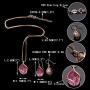 EVER FAITH 925 Sterling Silver Gift Jewelry for Women CZ Twist Teardrop Adjustable Pendant Necklace Earrings Set