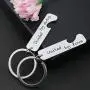 Eigso Divided by Duty United by Love Heart Keychains Military Matching Set Couple Keychains Military Wife Girlfriend Deployment Going Away Gift